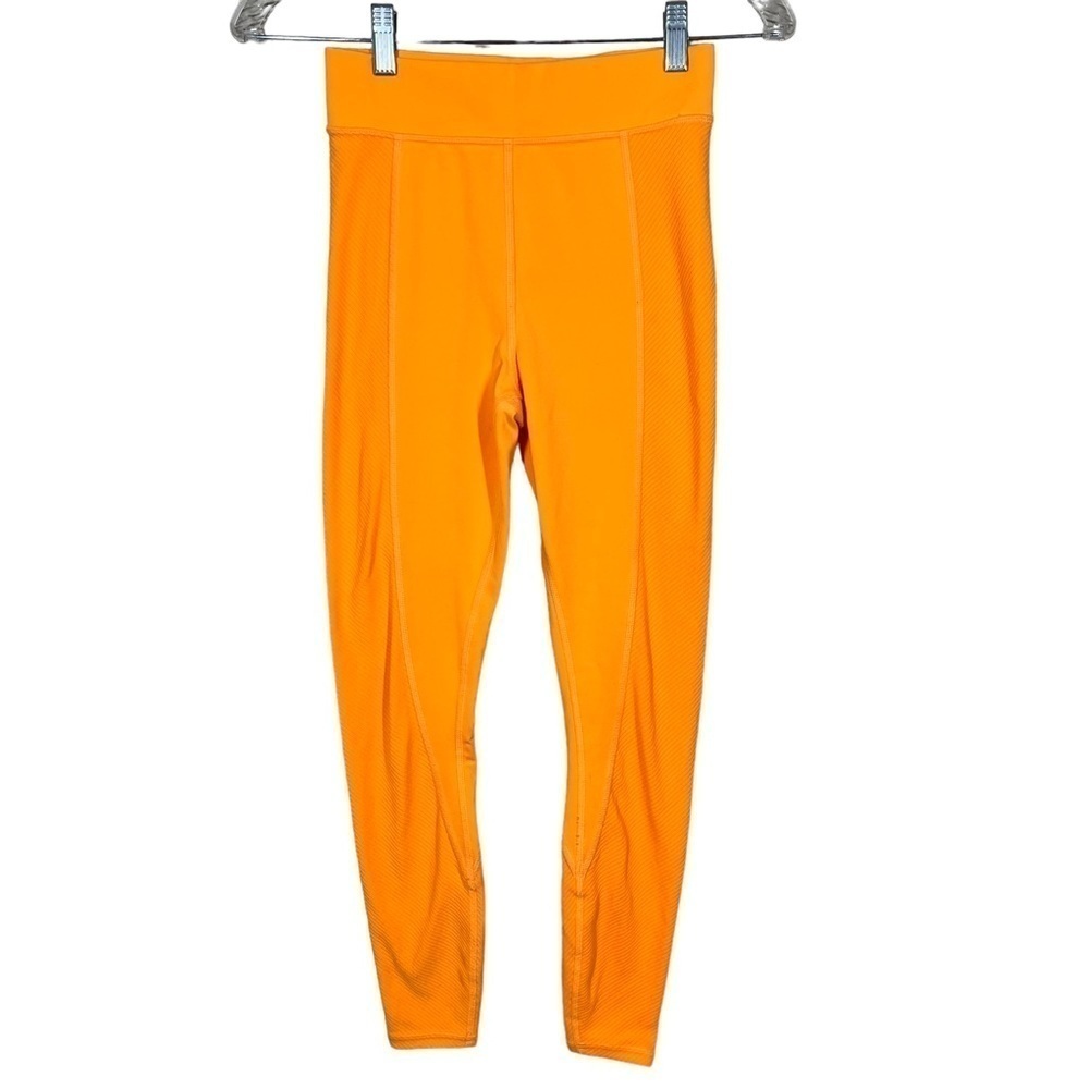 Alo Yoga Womens High Waist 7/8 No Limit Leggings Neon Orange Size XXS Workout